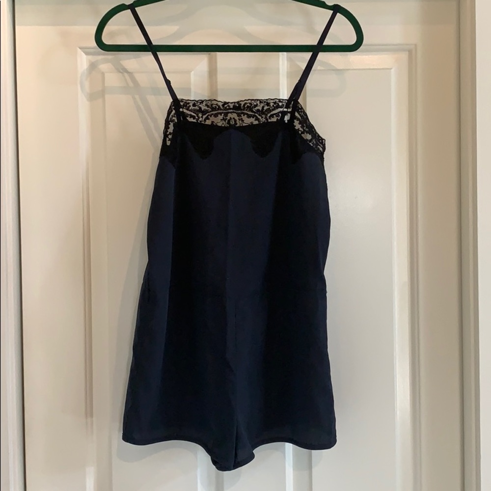 Topshop lace trimmed Rompers